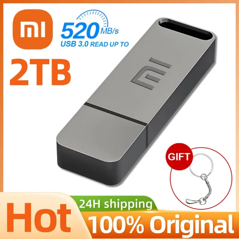 Xiaomi Mini Pen Drive 2TB 512GB de memoria portátil impermeable U disco de alta velocidad USB3.0 transmisión de datos Metal 1TB USB Flash Drive