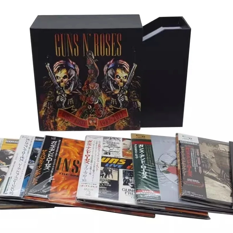 

Hard Rock Guns N Roses Music CD Greatest Hits 1987-2011 Album 9pcs Music Record +2pcs DVD Cosplay Car Soundtracks Box Collection