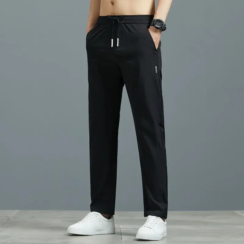 Men's Straight-leg Casual Sports Pants Loose-fit Lightweight Wear-resistant For Office Workers Construction Site Workers