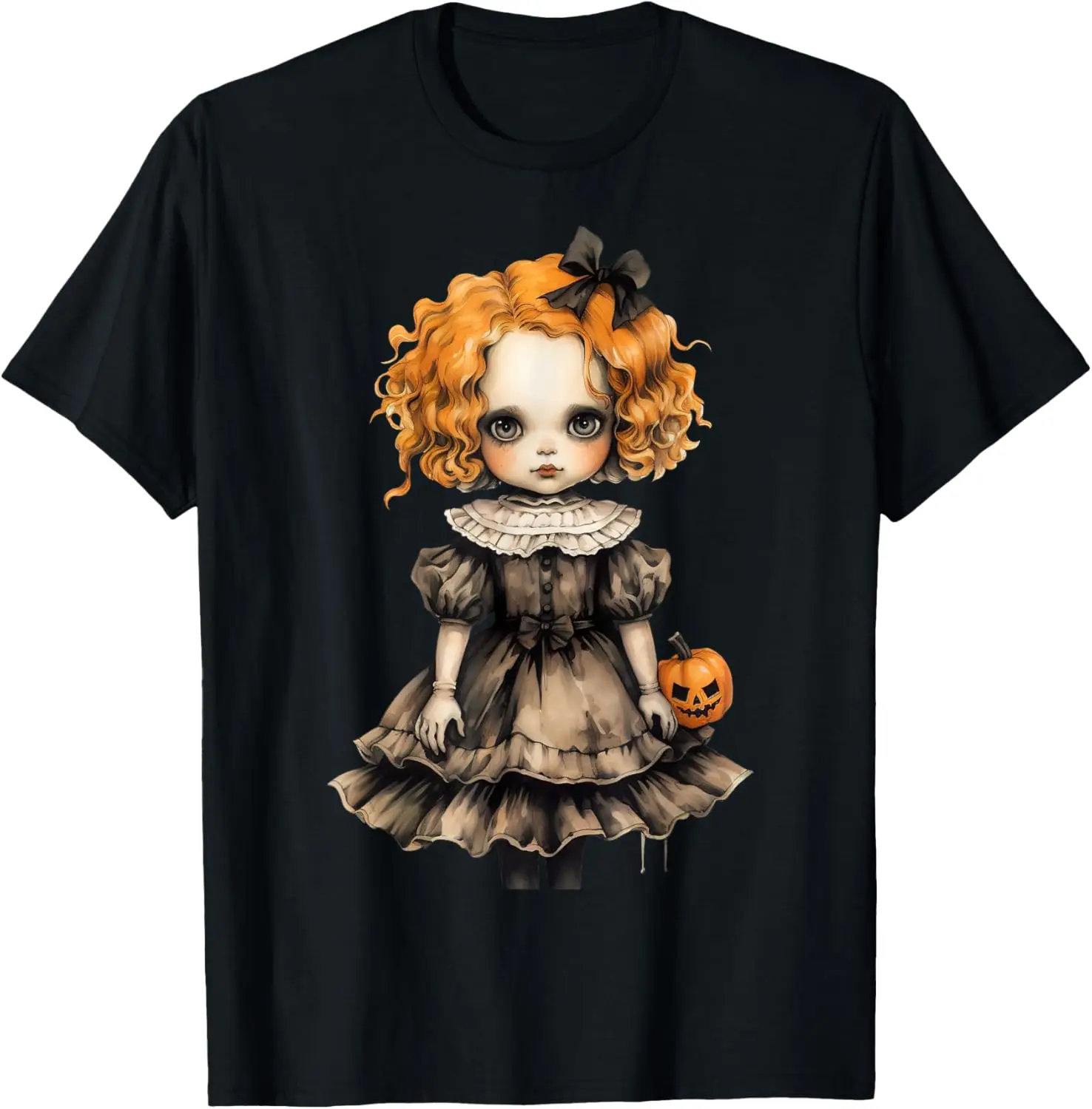 Haunted Redhead Ginger Doll Halloween Scary Gothic Doll T-Shirt