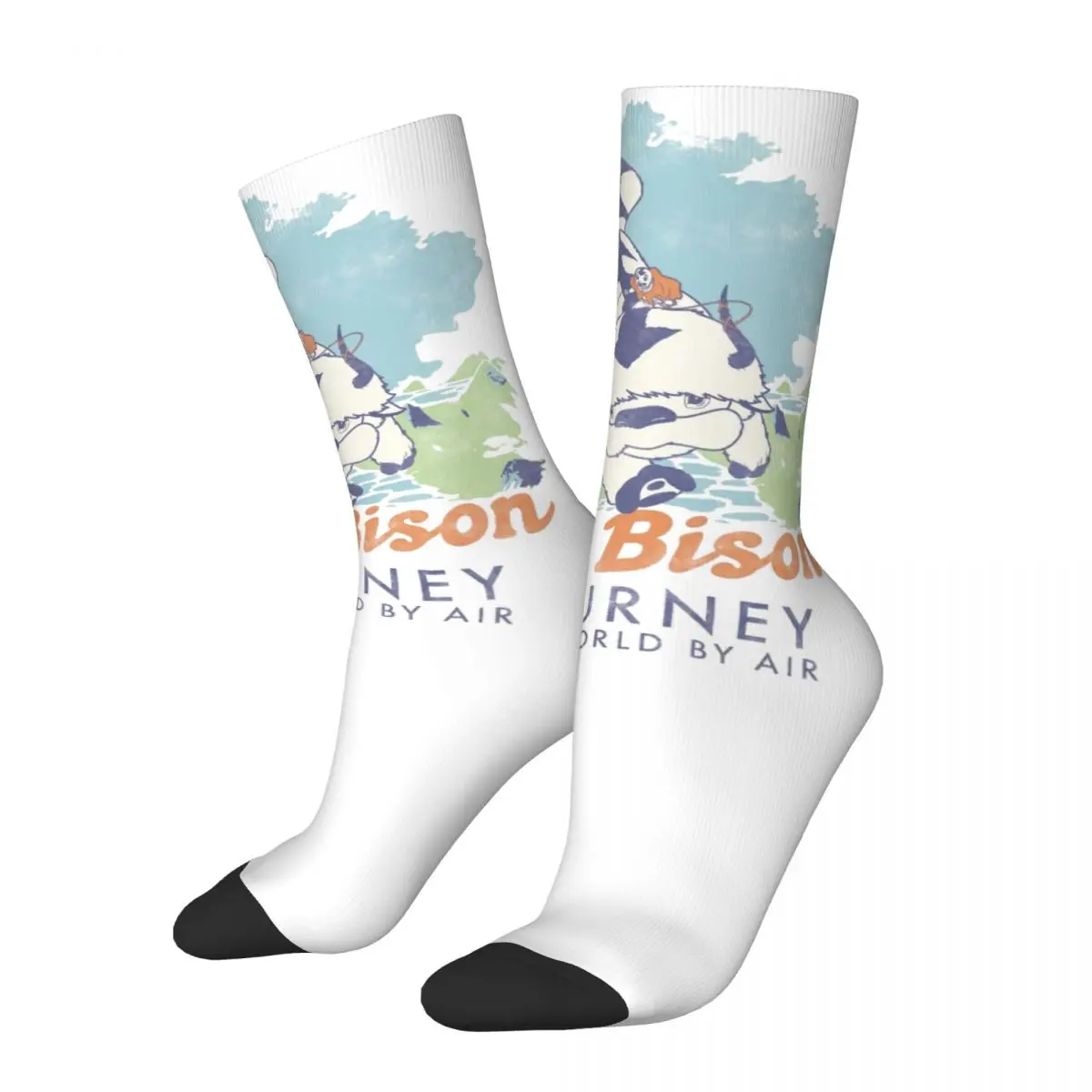 Fashion Male Men Socks Harajuku Avatar-The Last Airbender Sky Bison Sock Skateboard Women Stockings Spring Summer Autumn Winter