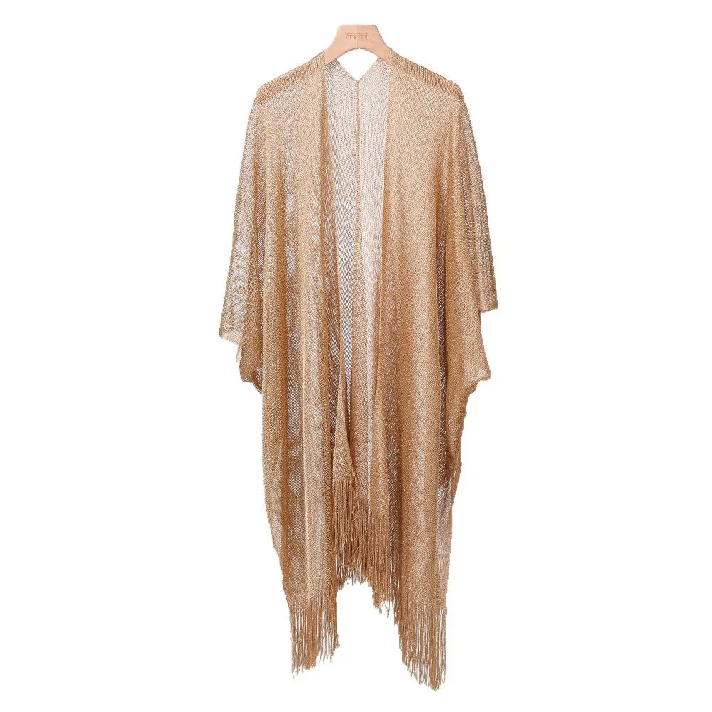 gold shawls for dresses Copper Gold Shimmer Shawl – Central Chic main image 1