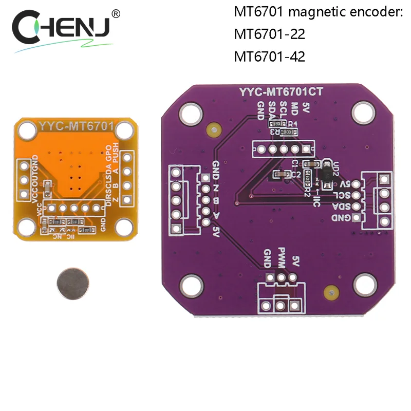 1pc Magnetic Encoder MT6701 Magnetic Induction Angle Measurement Sensor Module 14bit High Precision Can Perfectly Replace AS5600