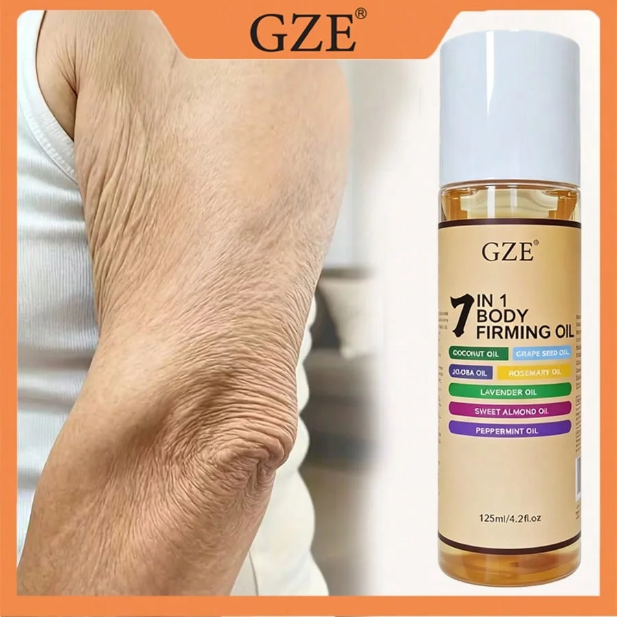 GZE 7 IN 1 BODY FIRMING OIL - Hydrate et nourrit, beige clair/cheveux, unisexe, huile pour le corps hydratante et lissante, huile essentielle