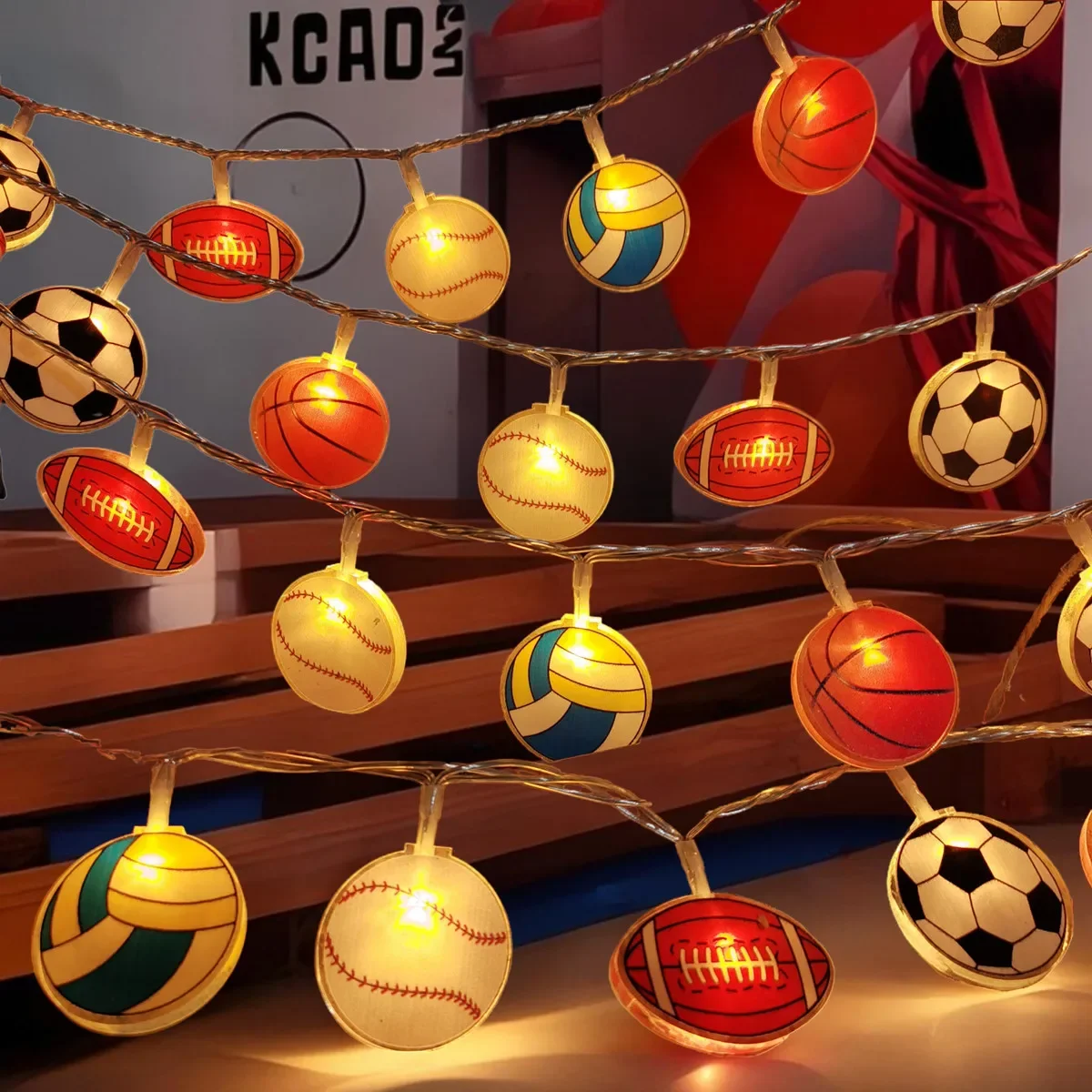 Agradável led acrílico bola iluminação corda decoração do quarto das crianças festa atmosfera adereços luz