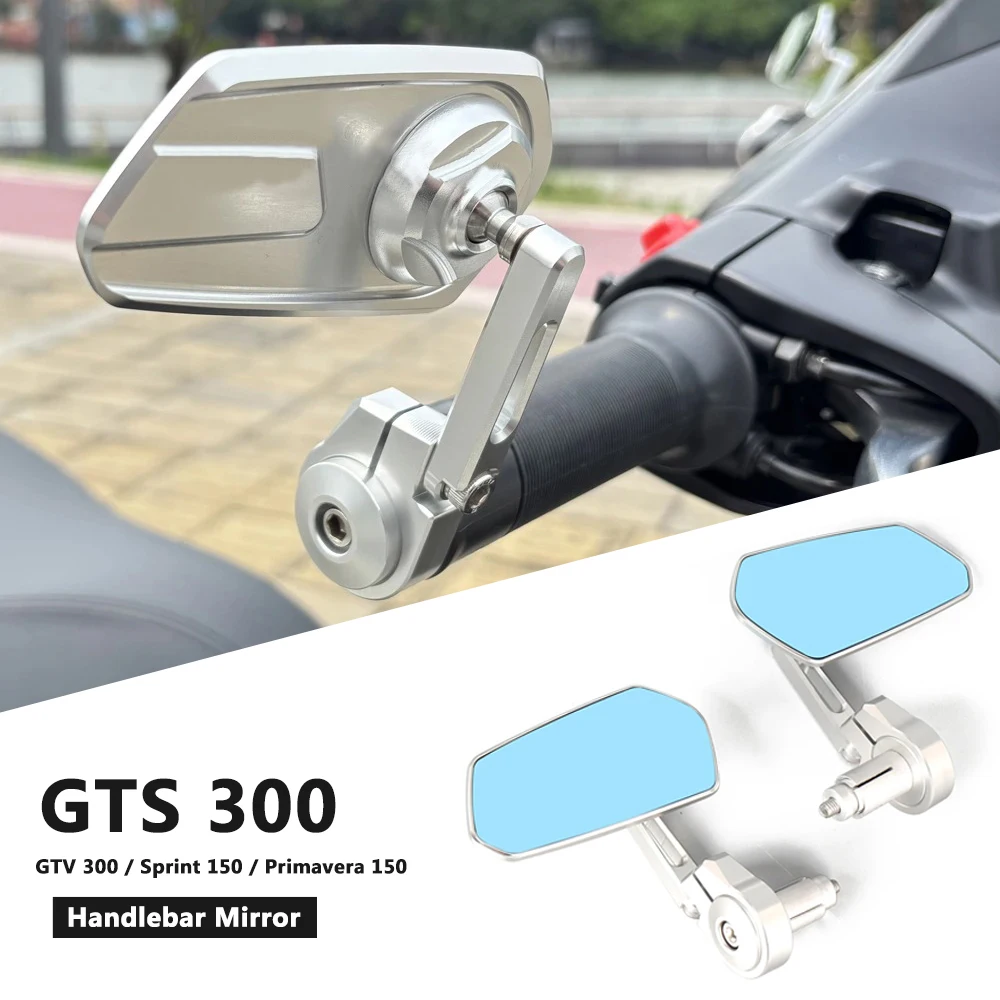 

Motorcycle CNC Handlebar Bar End Handlebar Rearview Mirrors Grip Plug For Vespa GTS 300 Sprint 150 Primavera 150 GTV 300 GTS300
