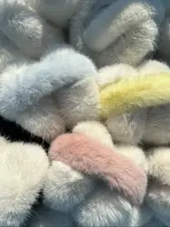 Anjj romantische bunte Ohren schützer neue Mode niedlich Spleißen Farbe Plüsch Nachahmung Kaninchen Fell Ohr wärmer Frau Winter beliebt