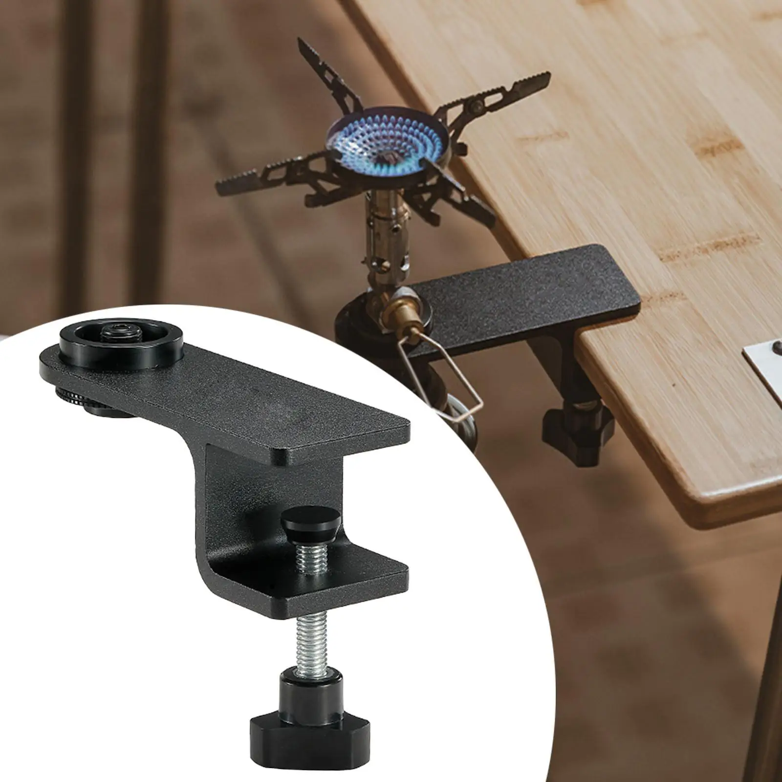 

Desk Clamp Hanger Stand Table Lamp Mount Holder with Adjustable Screw Metal Table Clamp Lighting Bracket for Patio Yard