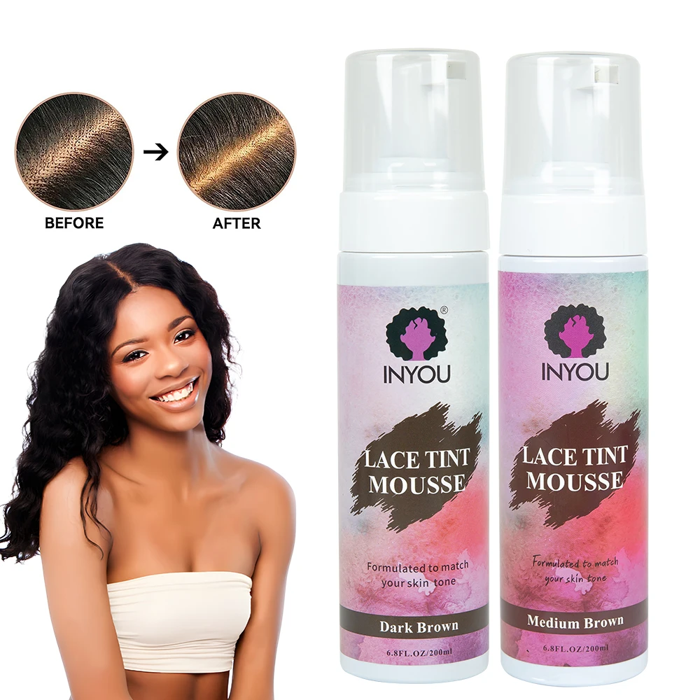 

6.8 Fl Oz Lace Tint Melting Hair Mousse for Women Wig Lace Wigs Toupees And Hairpieces - Hair Dyeing And Styling Product
