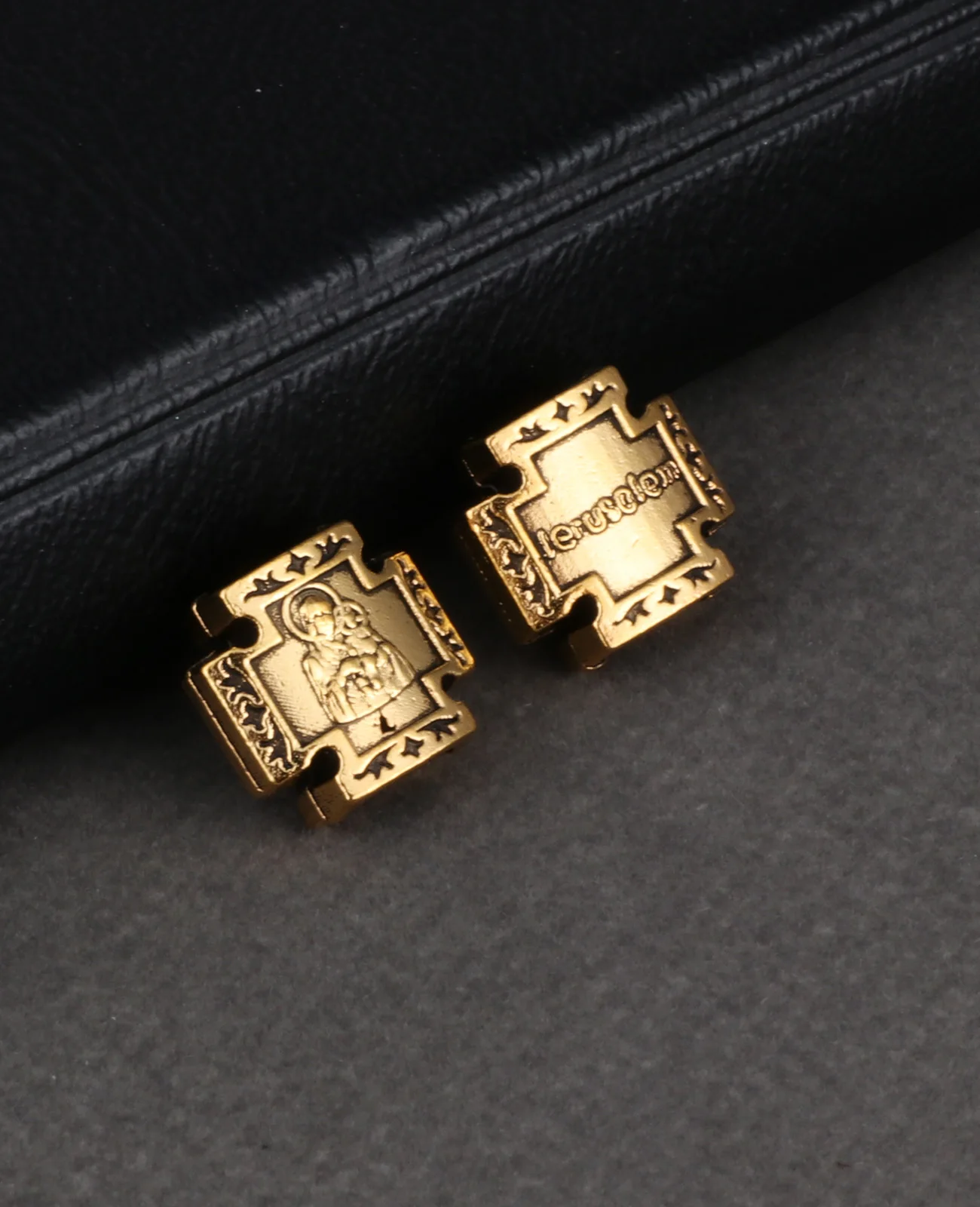 Diyalo 30 teile/los religiöse goldene Jerusalem Jesus Kreuz Perlen Charms für DIY Armband Halskette christlichen Schmuck Herstellung Teile – Detail 2