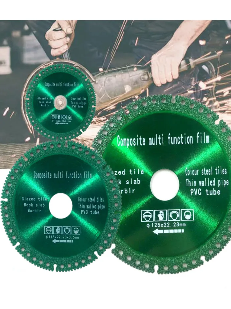 115/125mm Gelötetes Diamant-Sägeblatt Schneidscheibe 22,23mm für Stahl Metall Stein Gusseisen Stahlverstärkung Aluminium – Detail 4
