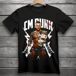 CM Punk Wrestling T-Shirt Black  WWE