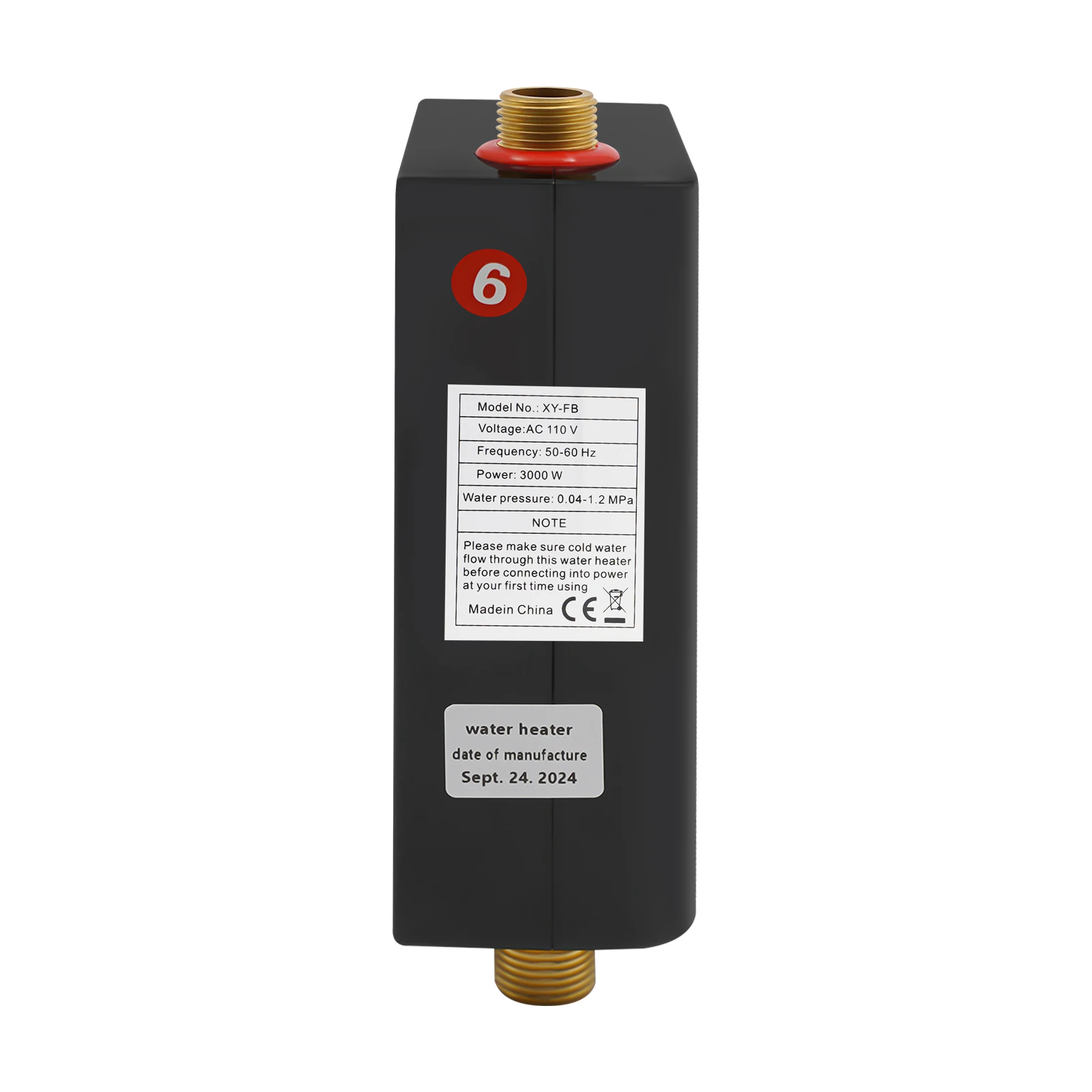 3000W Instant Electric Water Heater,Fast Heating Under Sink Anti-Dry Burning & Leakage Protection for Apartment,Kitchen,Bathroom