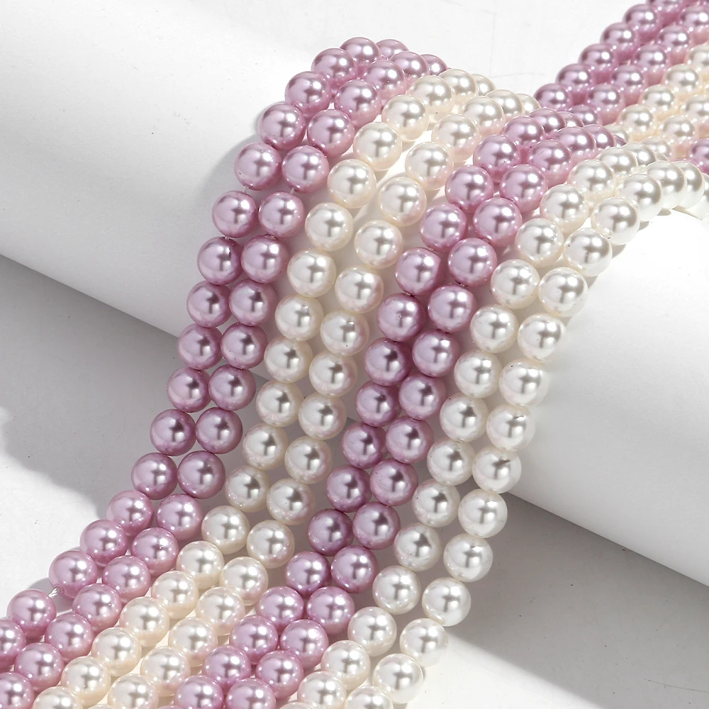 3/4/6/8/10mm Glas Runde Imitation Perlen Lose Spacer Perlen für DIY Handgemachte Ohrringe Halskette Schmuck Handwerk Machen Zubehör