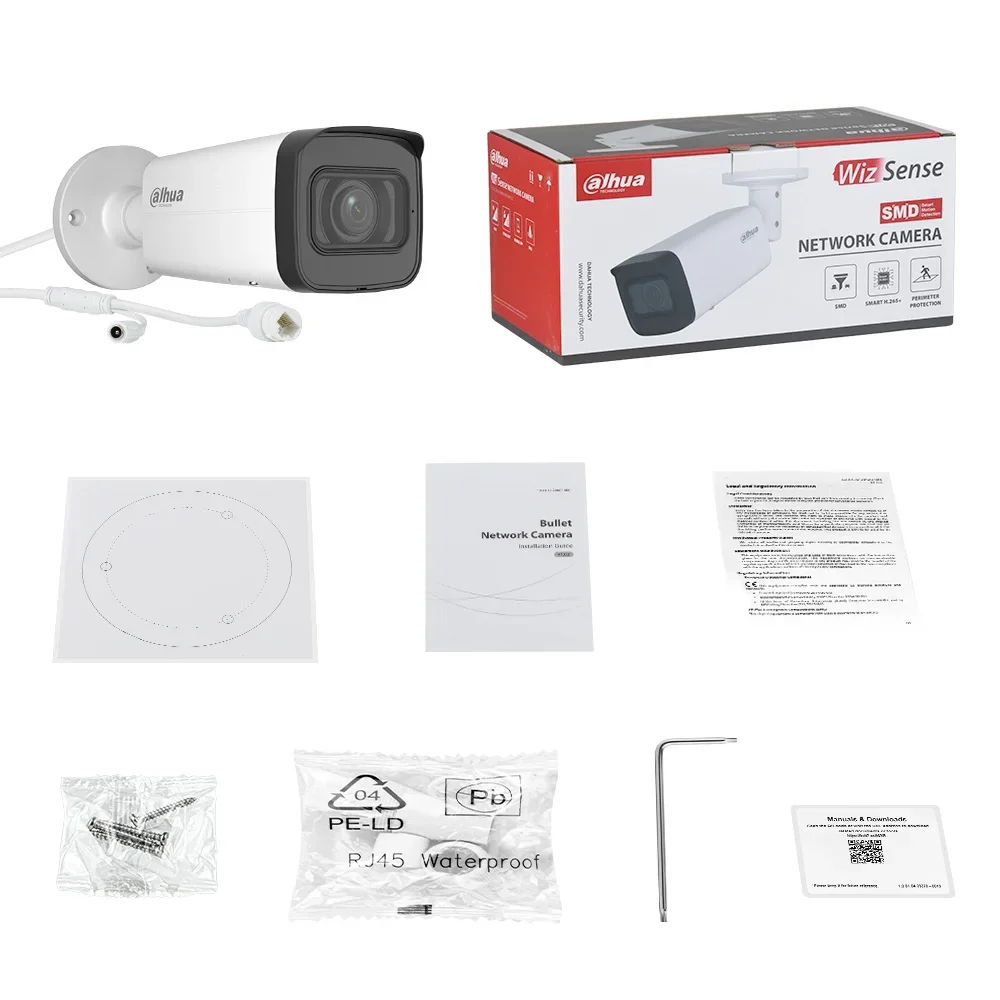 Alta qualidade ao ar livre da hua segurança em casa poe cctv câmera ir vari-focal bala wizsense câmera de rede
