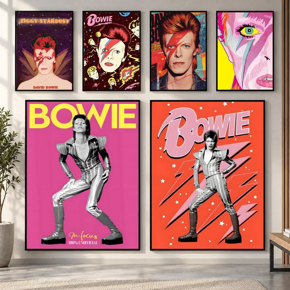 Singer David Bowie Poster HD art sticky wall waterproof home living room bedroom bar aesthetic decoration