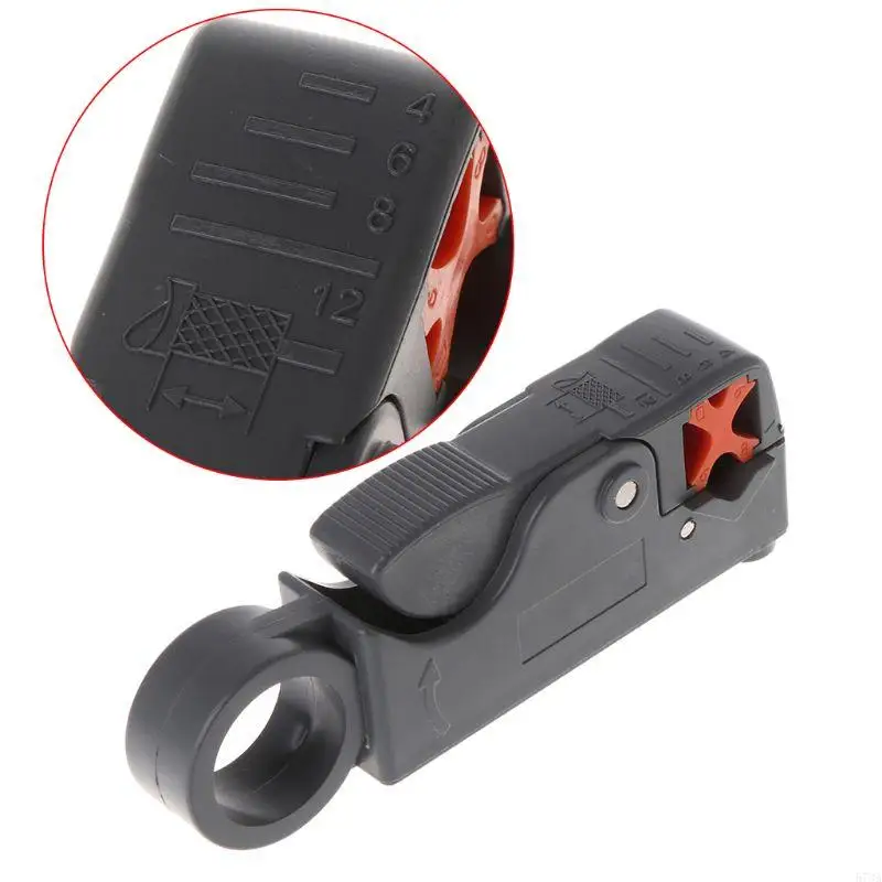 573A 1PC أداة القطع الدوار Coax Coaxial Cable RG58 RG6 متجرد للرمادي