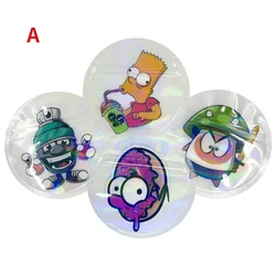 100pcs 9x9cm Mylar Bag Resealable Uniquely Shaped Pouches Smell-proof Candy Transparent Circle Packaging Pouchs