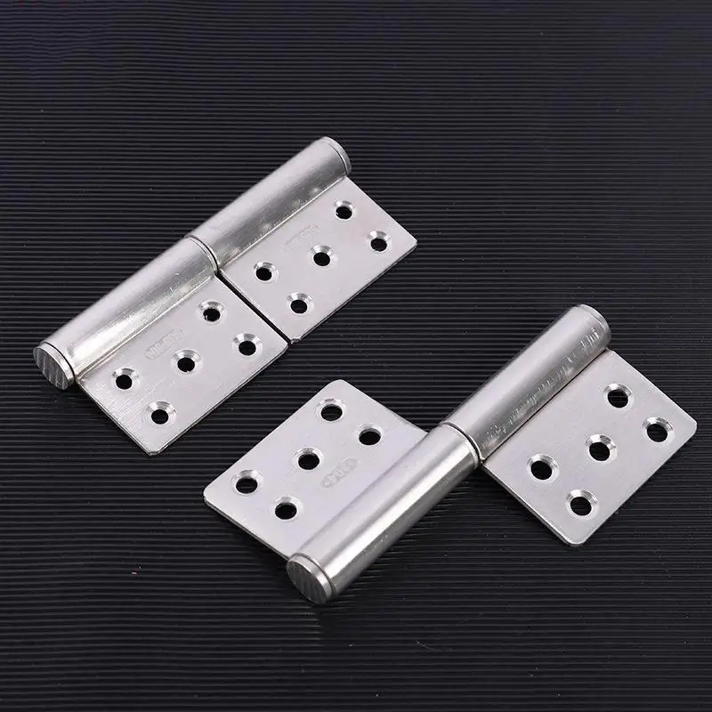 Stainless Steel Flag Hinges Noise Reduction Smooth Opening Anti Corrosion for Home DIY Furniture Repair Projects