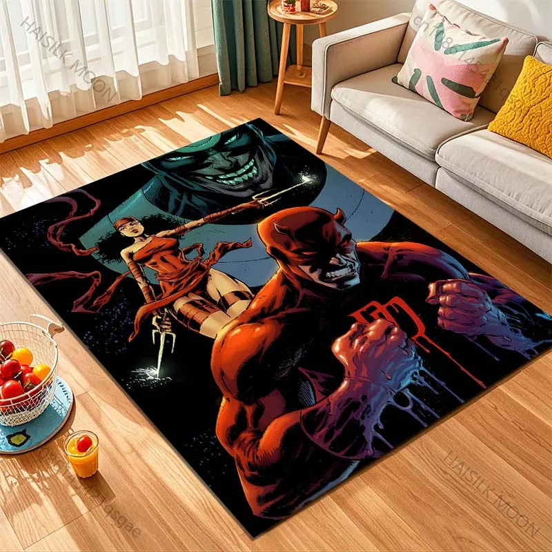 1PC Marvel Movie Daredevil Print Rug for Living Room Large Area Decorate Carpet Non-slip Sofa Mat Modern Home Fashion Floor Mats