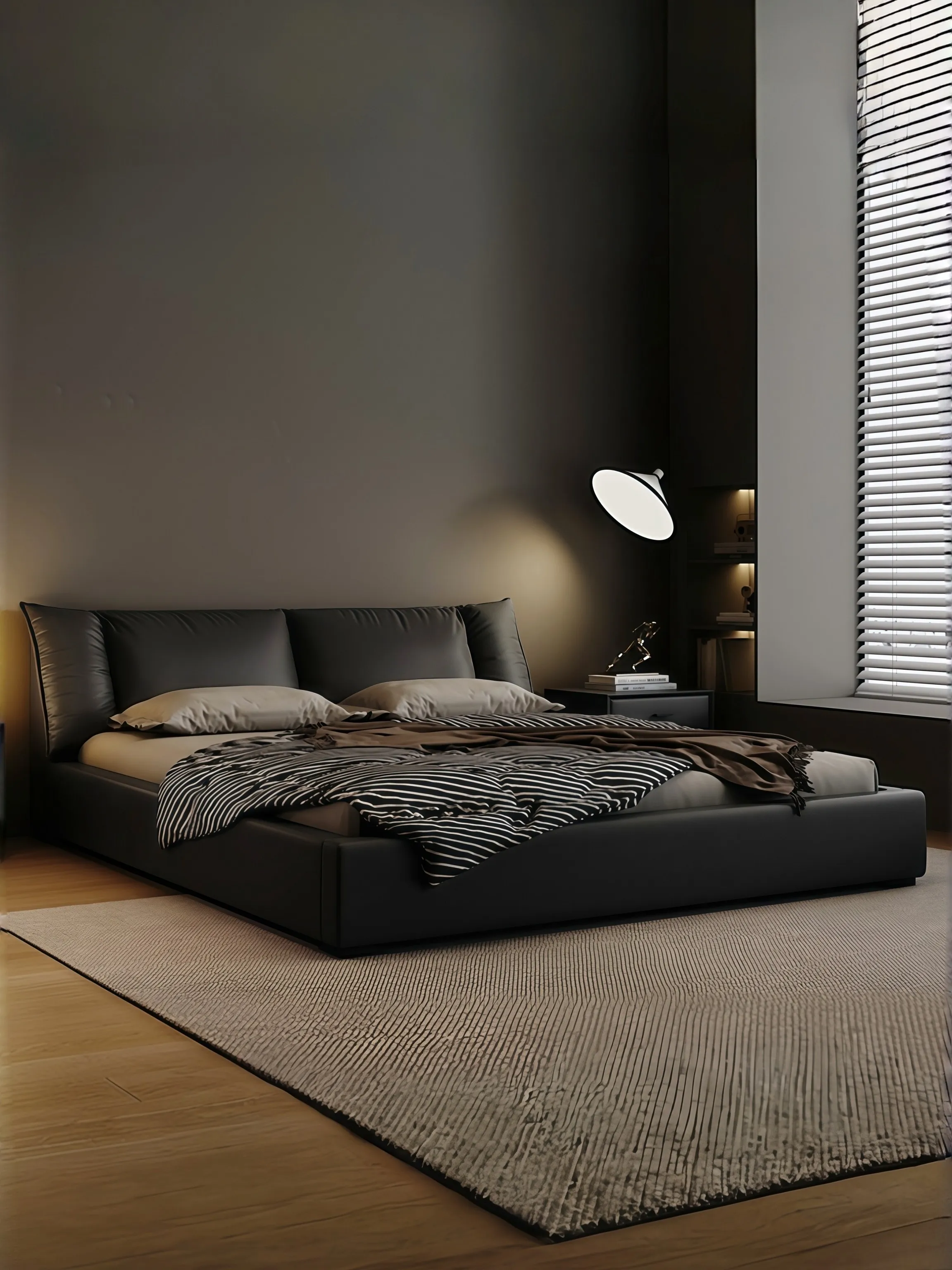 

*Double for room, Soft for Double Occupancy room Furniture Double Soft Design in Modern Style Black room