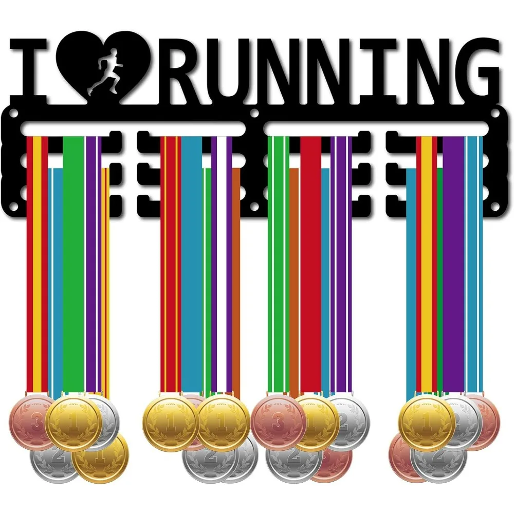 Running Medal Holder Medal Hanger Display Rack Sports Metal Hanging Iron Small Mount Decor Award for Wall Home Badge Race Runner