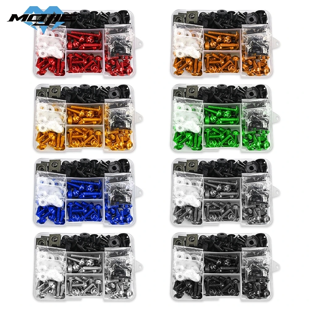 For DUCATI MONSTER 400 620 695 696 750 796 797 821 1200 Universal 177PCS Complete Fairing Bolts Screw Fairing Set Bolts Kit