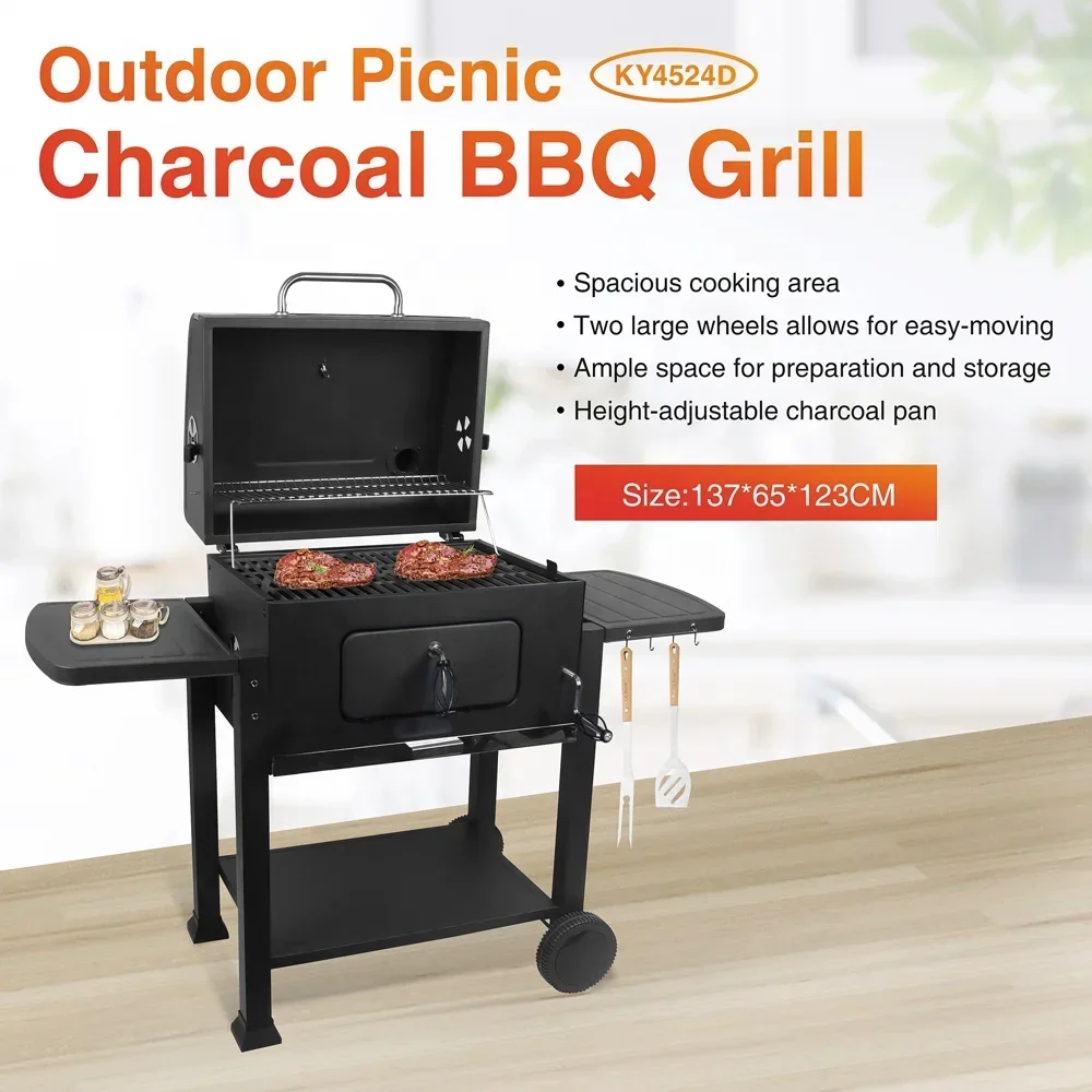 Outdoor Garden Patio Heavy Duty Charcoal Bbq Grill Large Charcoal Barbecue Grills