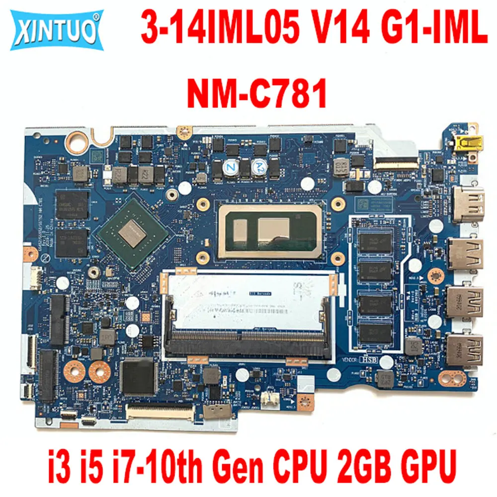 GS452/GS552/GS752 NM-C781 motherboard for Ideapad 3-14IML05 V14 G1-IML laptop motherboard i3 i5 i7-10th Gen CPU 2GB GPU DDR4