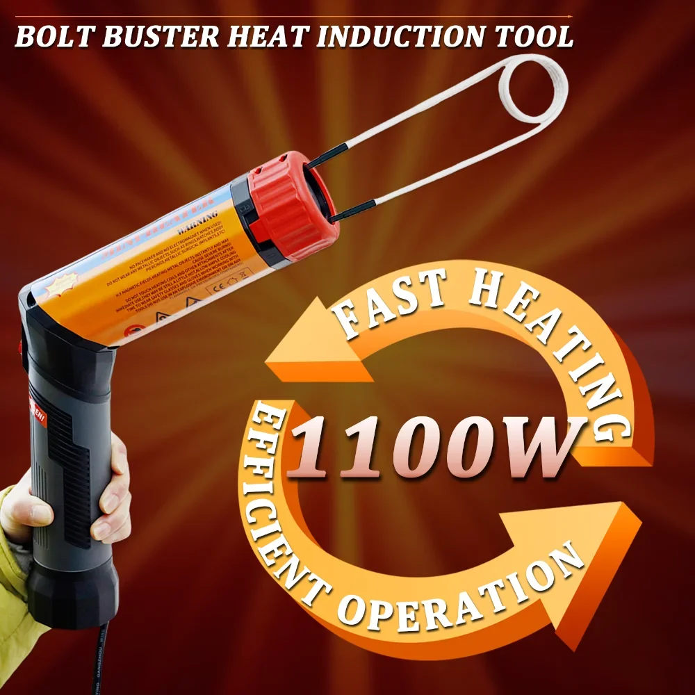1100W 110 V/220 V มือถือ Magnetic Induction เครื่องทําความร้อน ชุด Bolt Removal Rusty Nuts สกรูเกียร์รอกแบริ่งชิ้นส่วนโลหะความร้อน