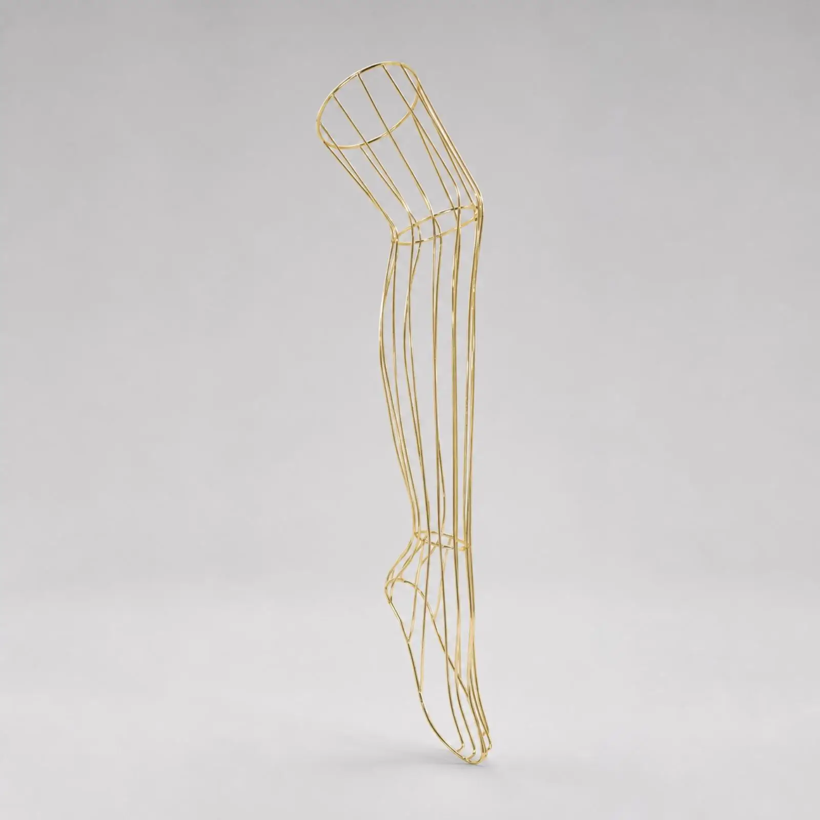 Iron Leg Mannequin Display Stand for Socks Stockings Tights Showcase Countertop Stable Round Base Retail Fixture