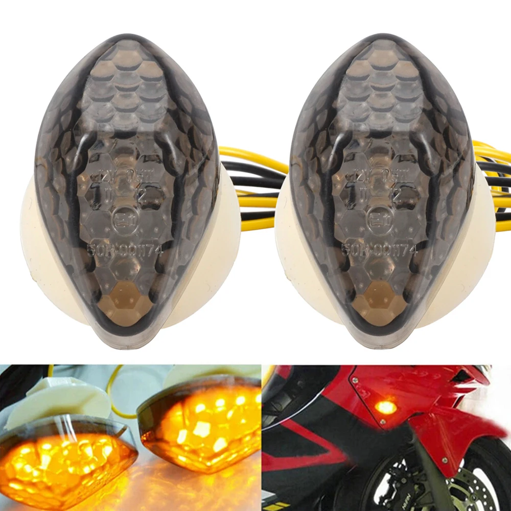 1Pc General Purpose Two-piece Motorcycle Led Direction Indicator Flasher Easy Install  Honda CBR 600rr 1000RR 2004-2007 05