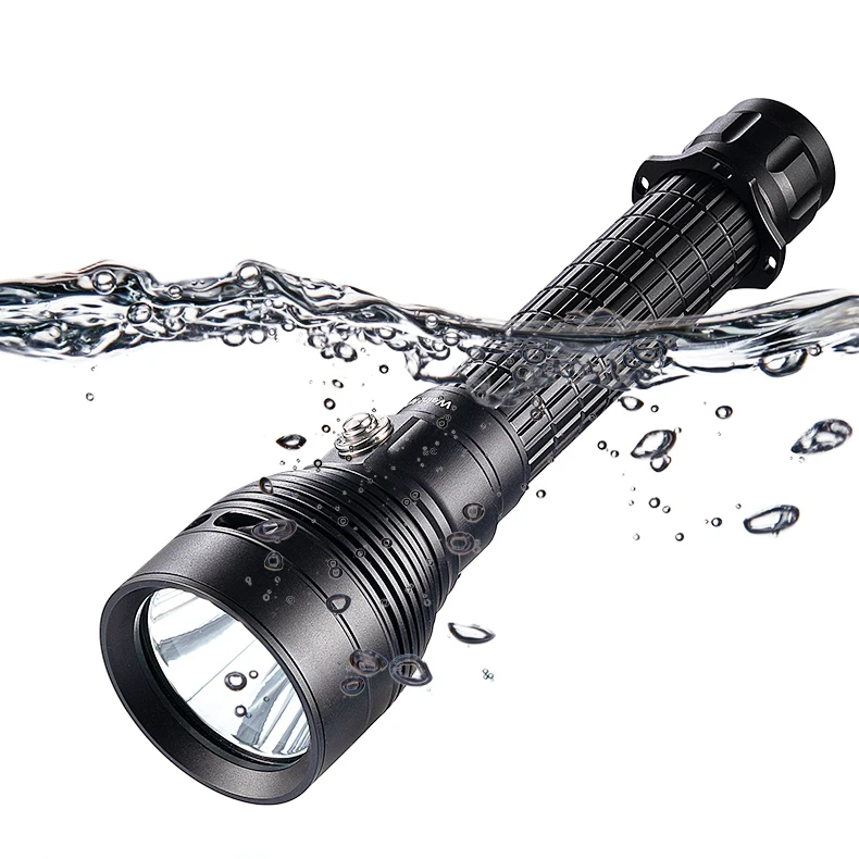 Deep sea underwater diving torch outdoor strong light searchlight long hand electromagnetic suction type direct charge patrol se