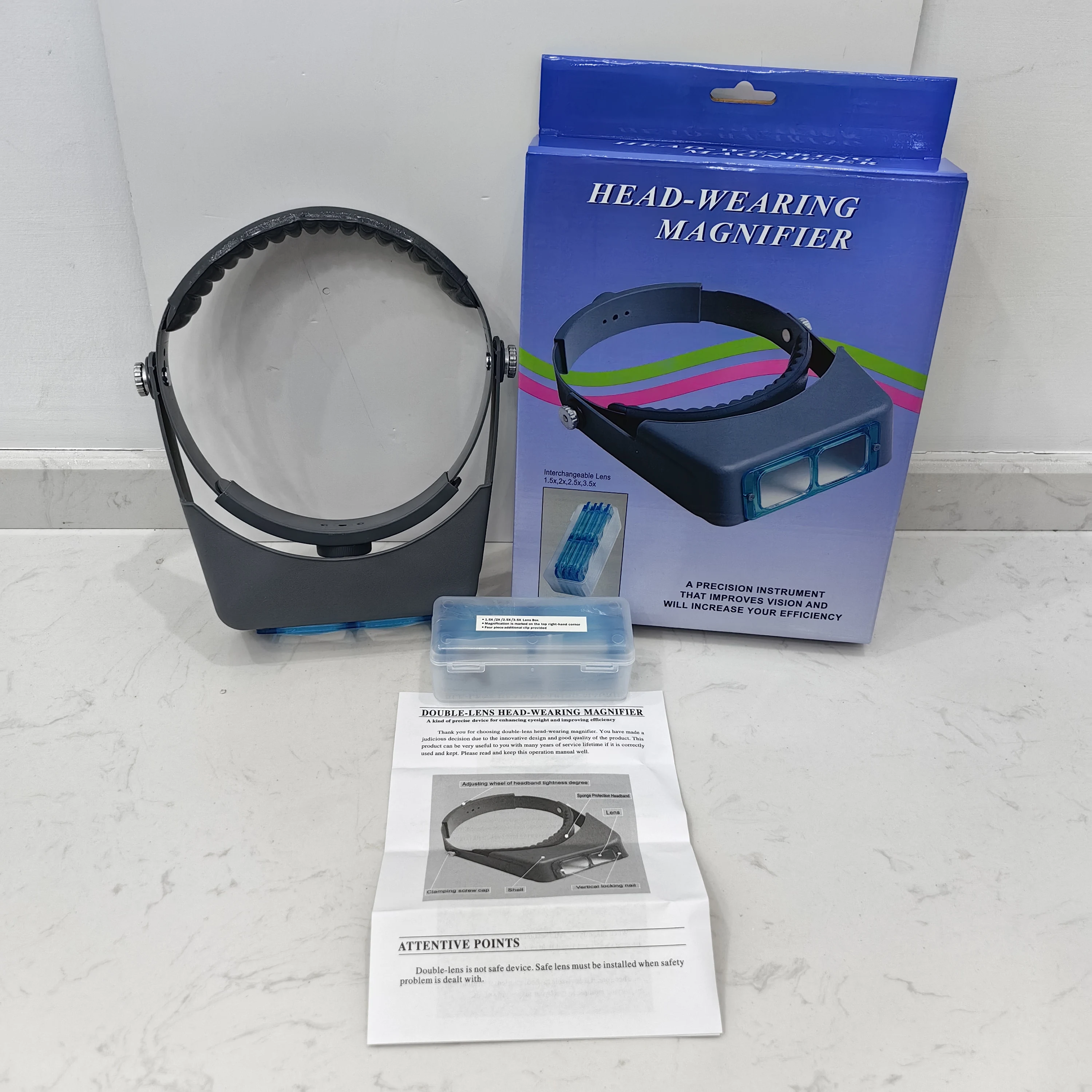 Medical ENT Magnification Loupe 1.5X 2X 2.5X 3.5X Multiple Lens Plates Head-mounted Magnifier With Adjustment Headband