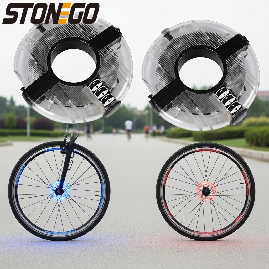 

Waterproof LED Bicycle Wheel Lights Cycling Safety High Visibility Bike Accessories Hub Lamps