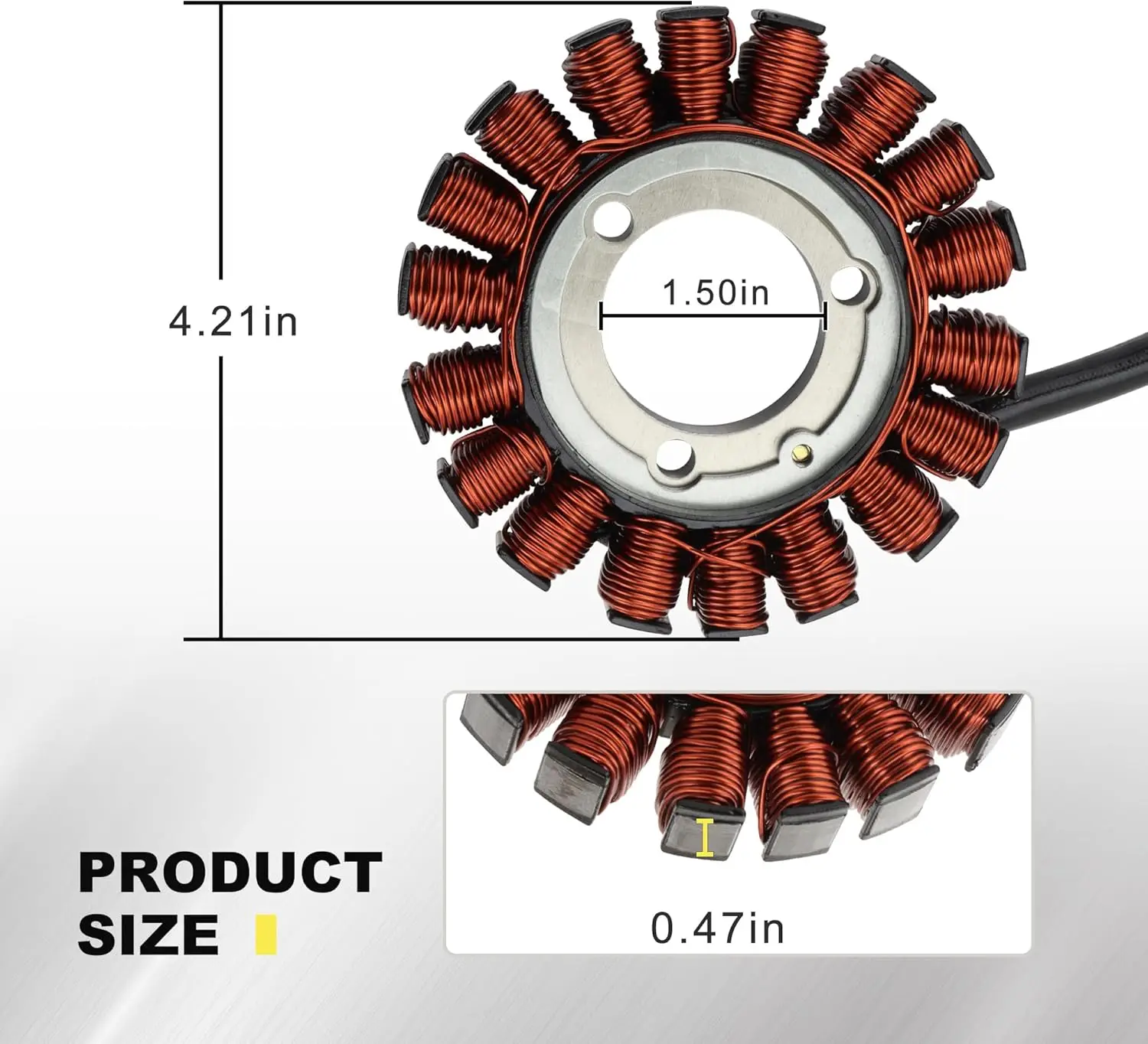 Stator Magneto 18 Coil 3 Wire Corrosion and Moisture Resistance Bobina Estator Compatible With 2001-2005 GSXR 600 750 1000
