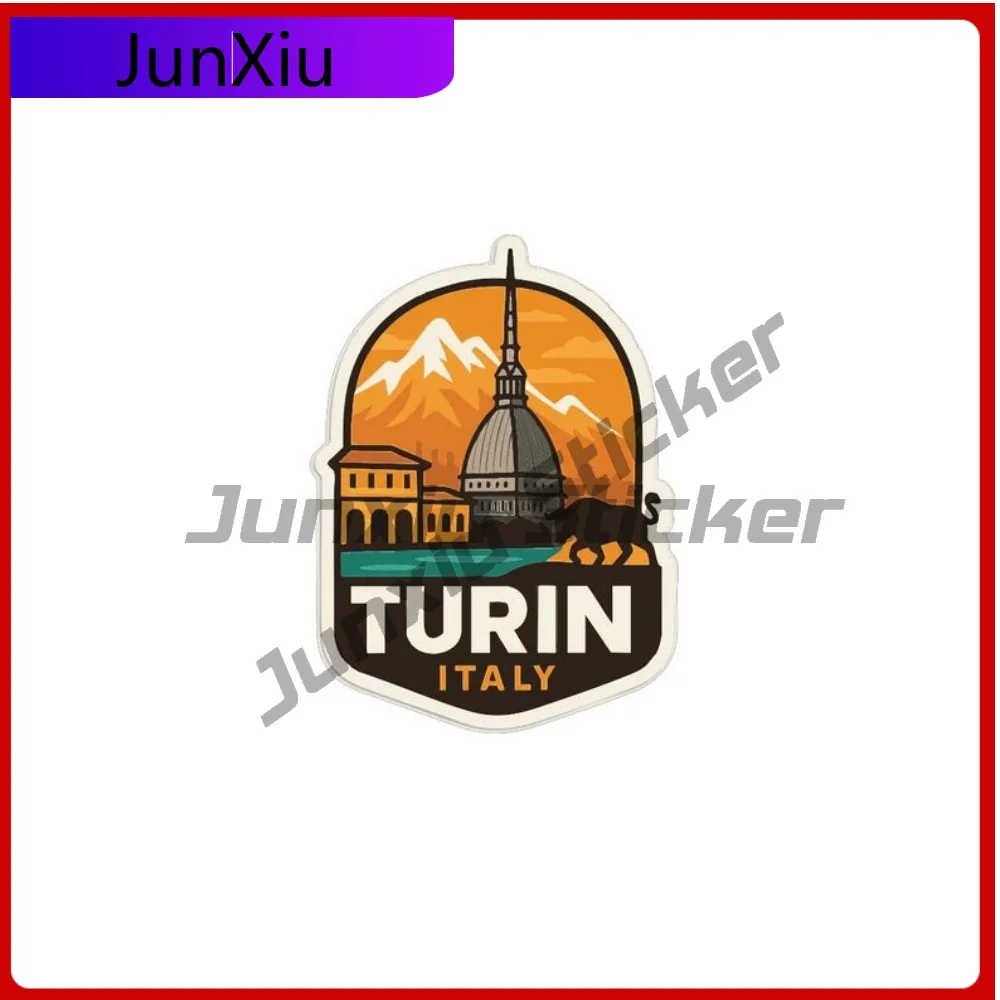 

Turin Italy Reflective-silver Sticker Decorative Vinyl Die-cut Decal City Skyline Landmark Desig Suv Stickers And Decals Graffit