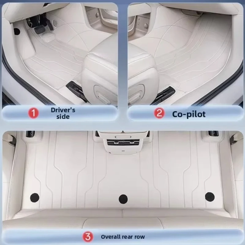 Car Floor Mats Leather Anti-scratch Full Surround Foot Pad Non-slip Floor Liner For Toyota BZ3X 2025 2026 Interior Accessorie