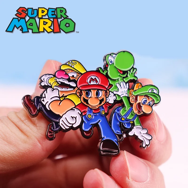 

Super Mario Bros Cute Brooch Anime Game Peripheral Backpack Decoration Accessories Kawaii Cosplay Props Accessories Toys Gifts