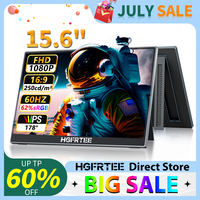 HGFRTEE 15.6 inch Portable Monitor 60Hz 1080P with HDMI USB-C Gaming Screen Extended Display for PC Laptop Mac Switch Xbox PS4/5