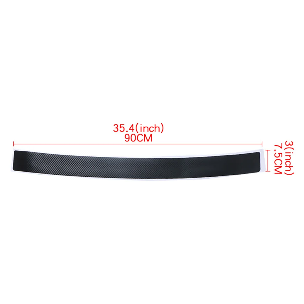 Car Rear Bumper Protector Trunk Door Entry Guard Sill Protection Sticker Carbon Fiber Universal PVC Edge Protector Accessories