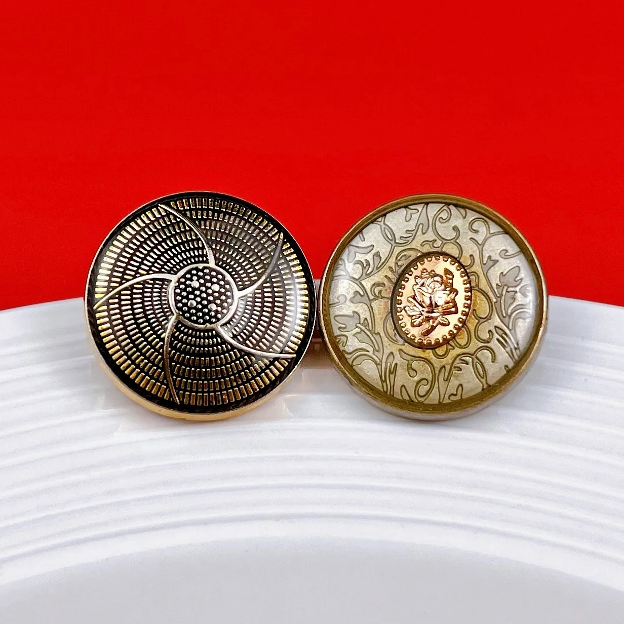 10pcs Metal Button Sewing Supplies Accessory Clothing Decorative Buttons DIY Craft Rotundity Buttons For Clothes 25MM