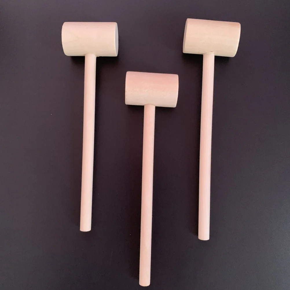 20 قطعة مطارق خشبية صغيرة خفيفة الوزن محمولة آمنة للأطفال مطارق كعكة حرفية مطرقة خشبية إبداعية لرياض الأطفال يمكنك صنعها بنفسك #2