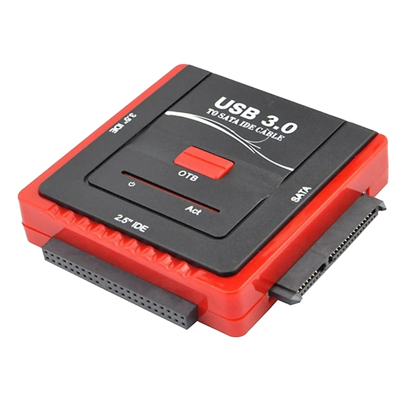 USB3.0 to SATA/IDE Adapter Hard Drive Adapter for Universal 2.5/3.5 Inch HDD/SSD USB3.0 to IDE Hard Disk Adapter US Plug