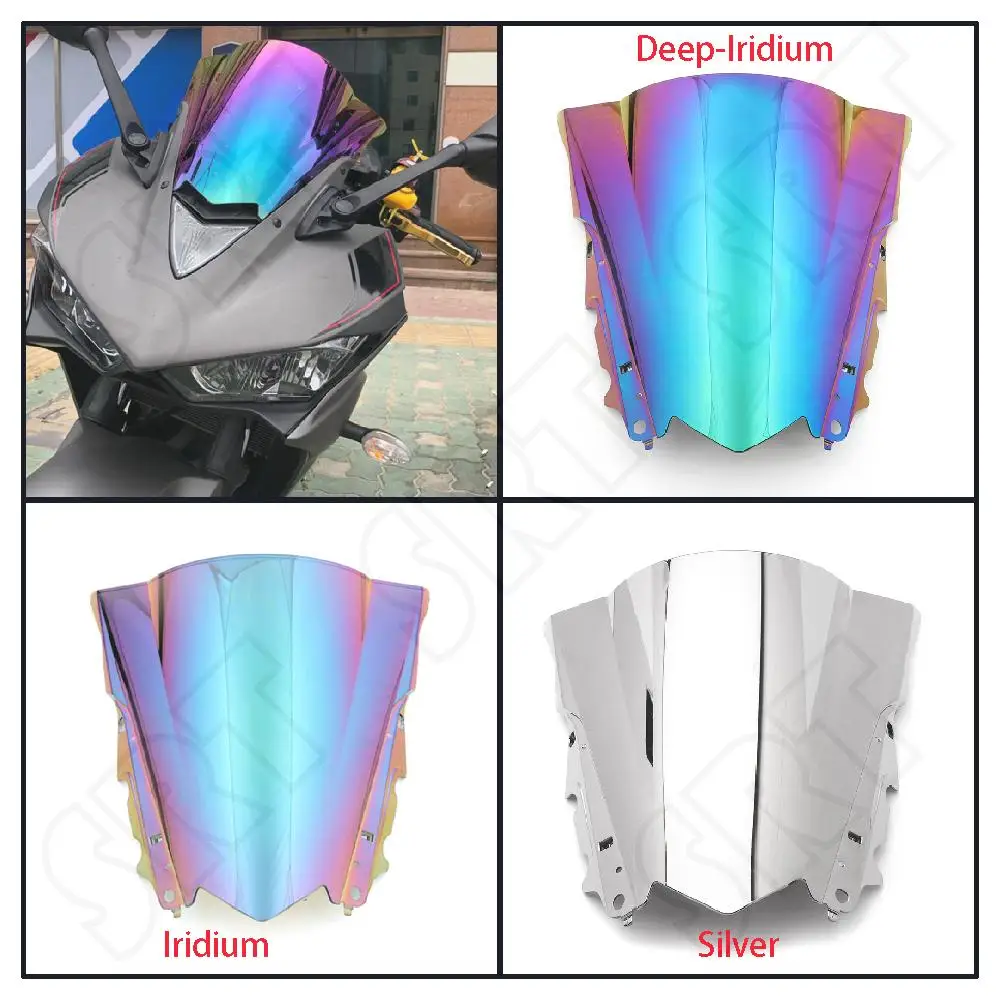 

Fits for Yamaha YZF R3 R25 ABS YZF-R3 YZF-R25 2015 2016 2017 2018 Motorcycle Windshield Front Fairing Windscreen Deflector Cover