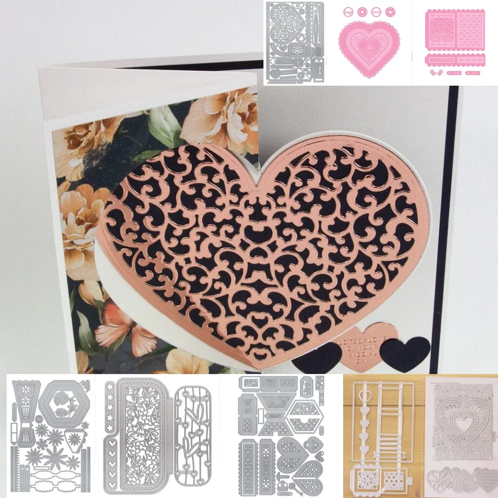 

2025 New Metal Cutting Dies For Diy Scrapbooking Crafts Maker Photo Album Template Handmade Decoration Flowers and Envelopes