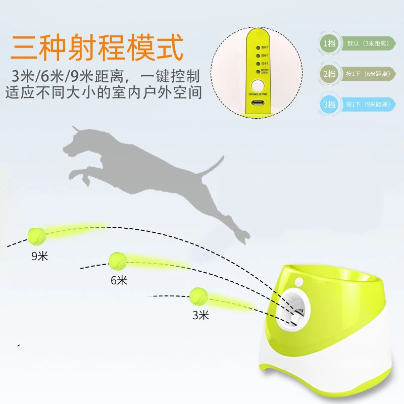Pet Ball Launcher Outdoor Dog Toy Elastic Tennis Ball Dog Walking Gadget Automatic Ball Throwing Machine