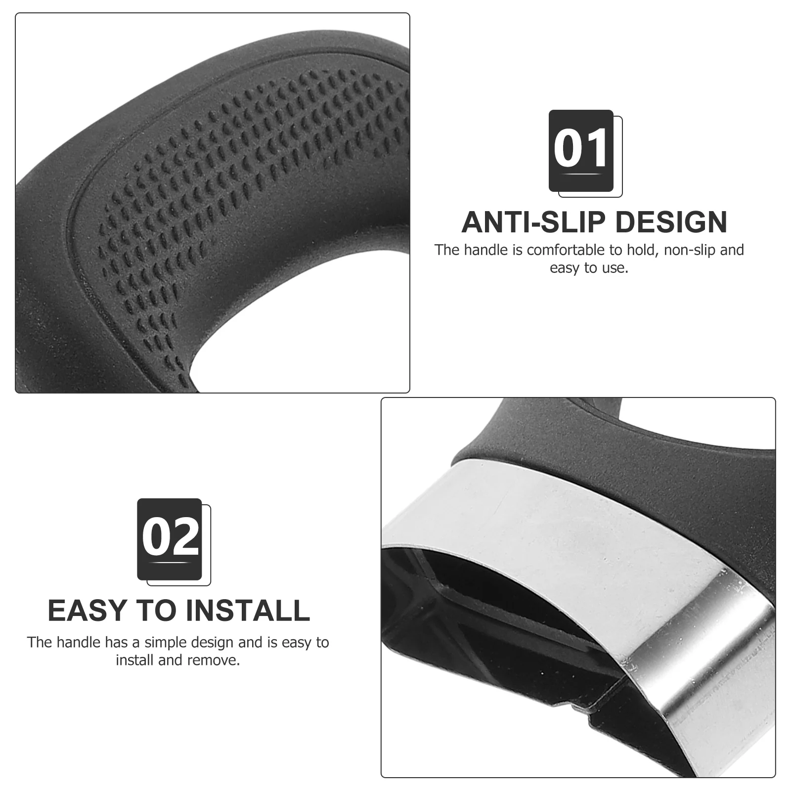 

2pcs Pot Side Handle Replacement Compact Bakelite Pan Handle For Saucepan Steamer Stockpot Milk Pot Kitchen Gadget Sturdy