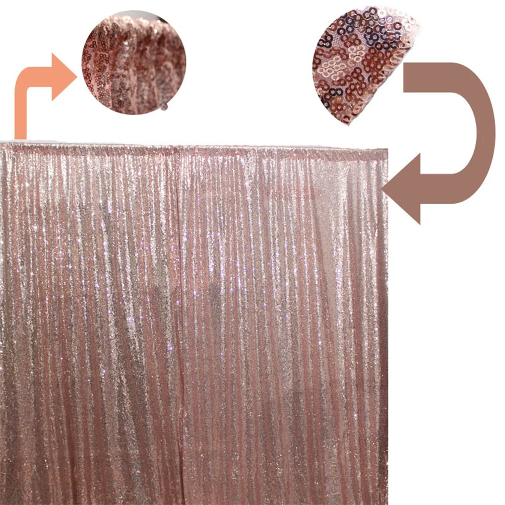 

1Pcs 125x180cm Glowing Sequins Backdrop Cloth Wedding Party Decorative Curtain Photography Background Premium Material