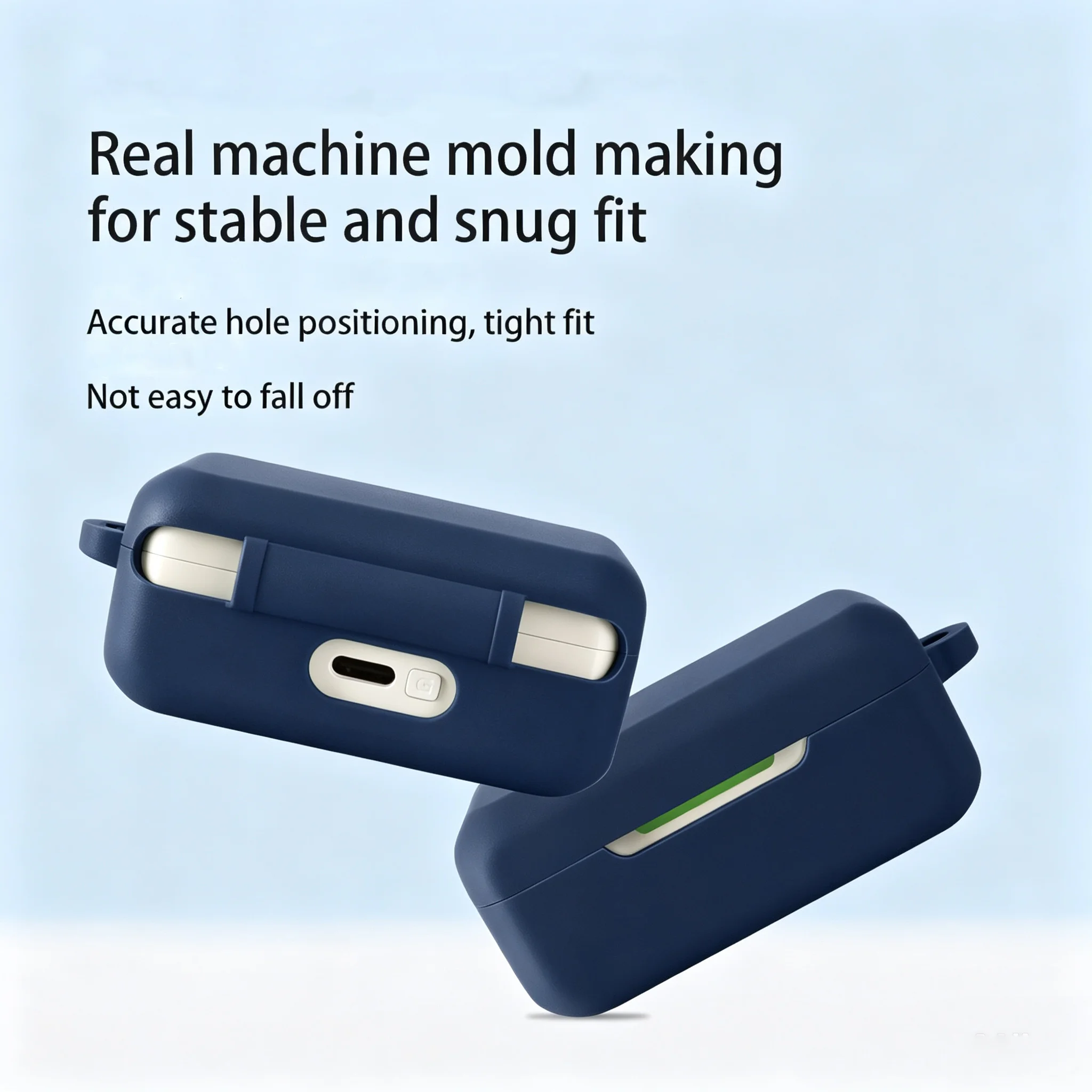 For EDIFIER HECATE GX03 Ultra Earphones Case Soft Silicone Shockproof Cover with Carabiner Loop